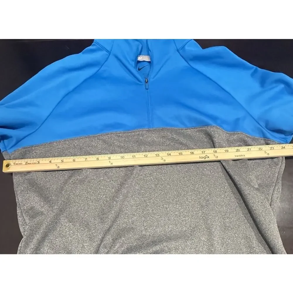 Nike Golf Dri-FIT 1/4 Zip Pullover Men’s XL Blue Gray Long Sleeve Golf Top